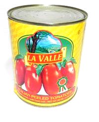 La Valle Italian Peeled Tomatoes in Tomato Puree - with basil leaf - Net Wt 28 oz Product of Italy  