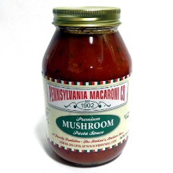 Pennsylvania Macaroni Co. Premium Mushroom Pasta Sauce Net Wt. 32 oz. A Family Tradition, The Italian's Italian Store