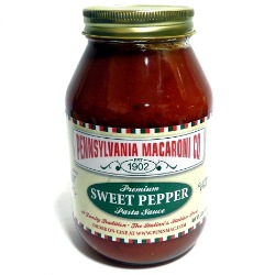 Pennsylvania Mararoni Co Premium Sweet Pepper Pasta Sauce Net Wt. 32 oz A Family Tradition, The Italian's Italian Store Gluten 
