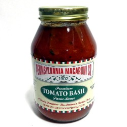 Pennsylvania Macaroni Co. Premium Tomato Basil Pasta Sauce Net Wt. 32 oz A family Tradition, The Italian's Italian Store