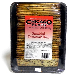 Chicago Flats Gourmet Flatbread Sundried Tomato & Basil All Natural / No Trans Fats Net Wt. 8 oz. 